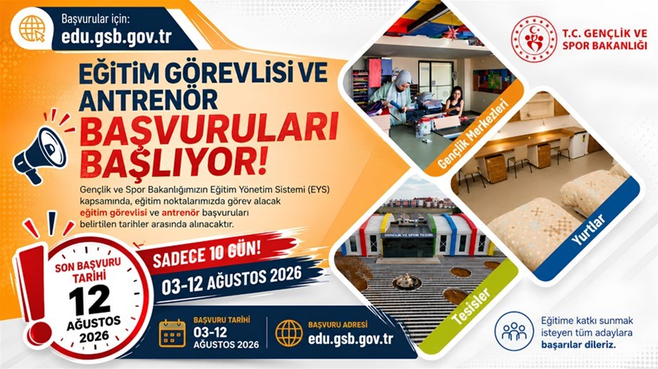 Eğitim Görevlisi ve Antrenör Başvuruları Başlıyor!